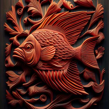 3D model Cardinal fish fish (STL)